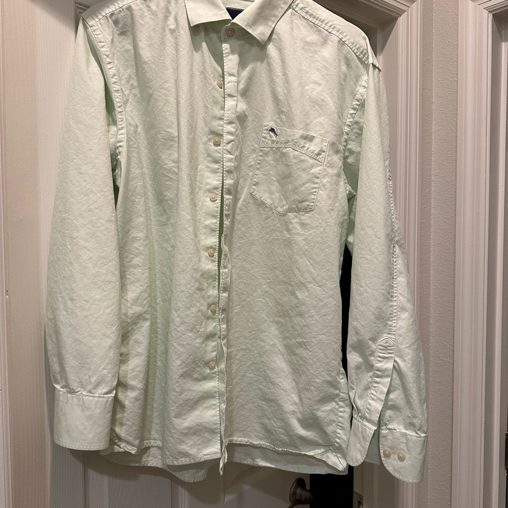 Tommy Bahama mint green long sleeve shirt